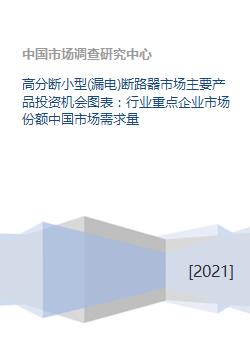 高分断小型 漏电 断路器市场主要产品投资机会图表 行业重点企业市场份额中国市场需求量